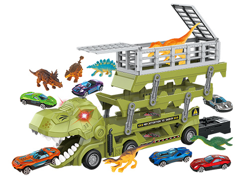 聲光恐龍摺疊貨櫃車